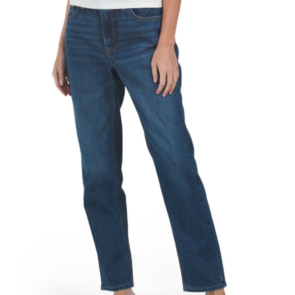 Straight Jeans SEVEN7 90's Stretch 5 Pocket Zipper Belt Loops Copper Rivets 8